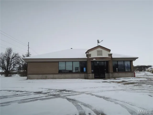 View of snow covered building