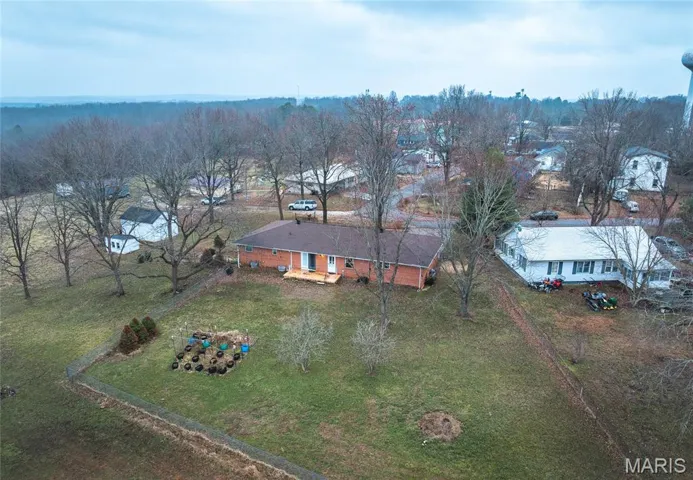 Aerial view of property and surrounding area