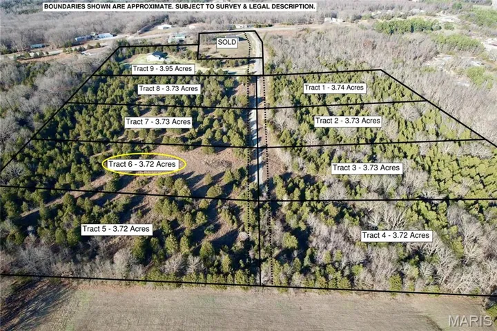 Map / location with property parcel outlined