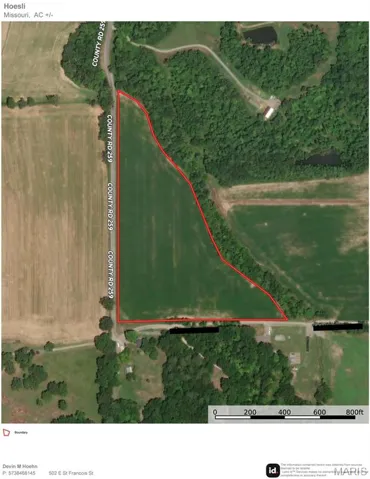 Aerial map of property and surrounding area