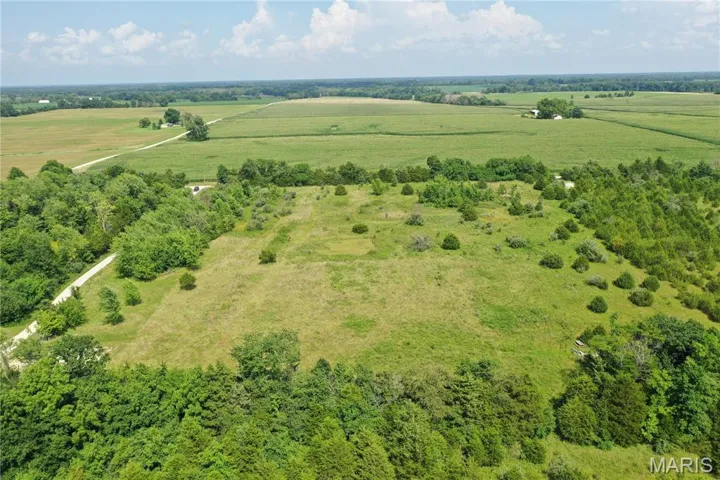 Aerial view of sparsely populated area