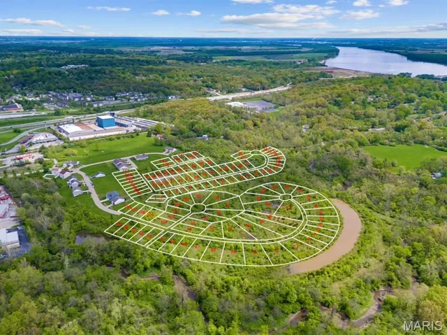 Bird's eye view of plot plan