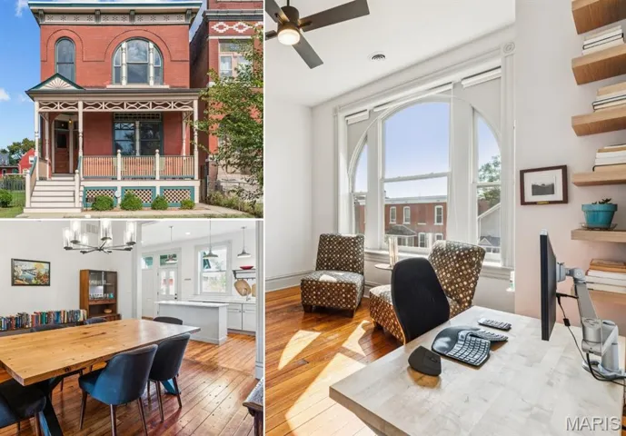 Completely renovated by previous owner, the façade was lovingly restored with a custom-built historic front porch, original arched windows, stained-glass transoms, and a carefully rebuilt cornice—bringing the home’s 19th-century character back to life.