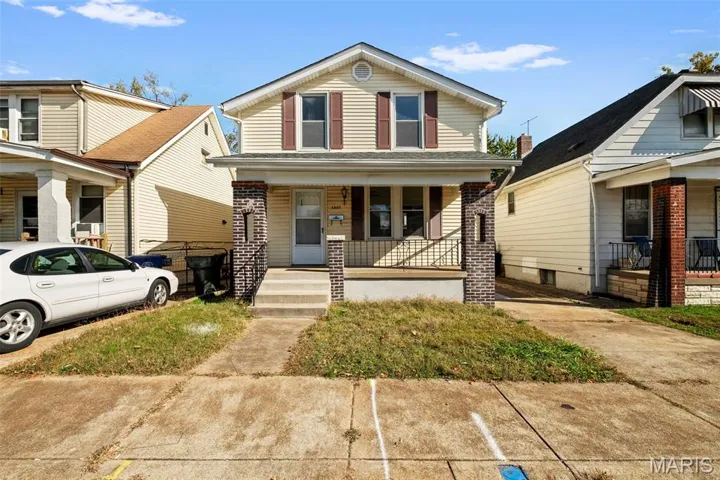 View of front of property featuring a porch