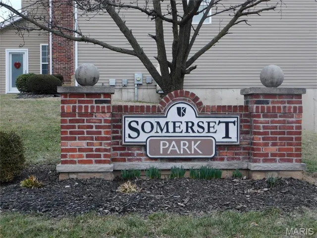 Somerset Park signage at the entrance of the subdivision