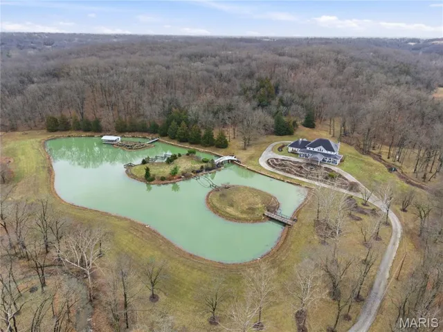 Overview of the lake and home