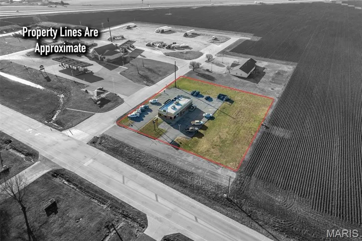 Birds eye view of property