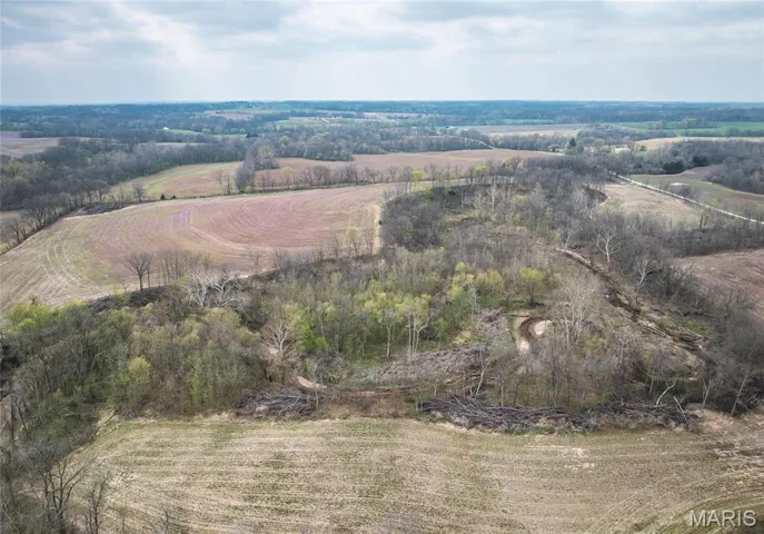 Birds eye view of property featuring a rural view