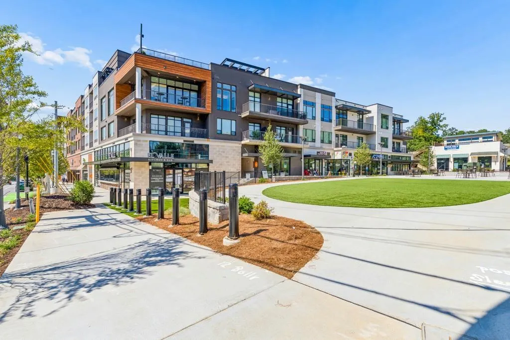 Dresden Drive's dining and shopping district is just a short walk from the home.