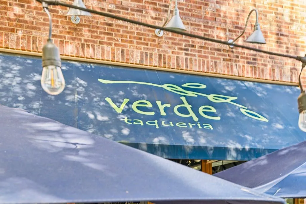 Walk to Verde Taqueria, one of Brookhaven's popular neighborhood restaurants along Dresden Drive.