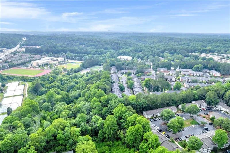 Aerial view of property facing west toward Kennesaw Mountain