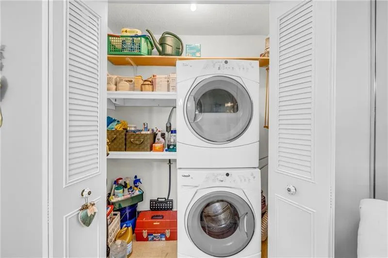 Laundry room with extra storage-perfect for cleaning supplies!
