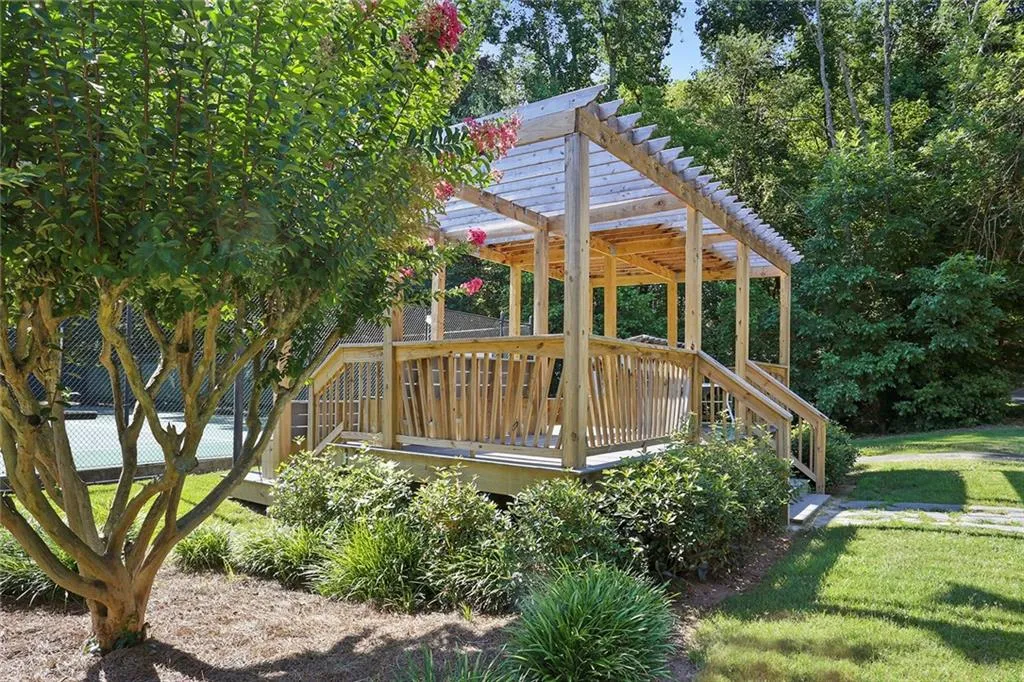 Deck with a lawn