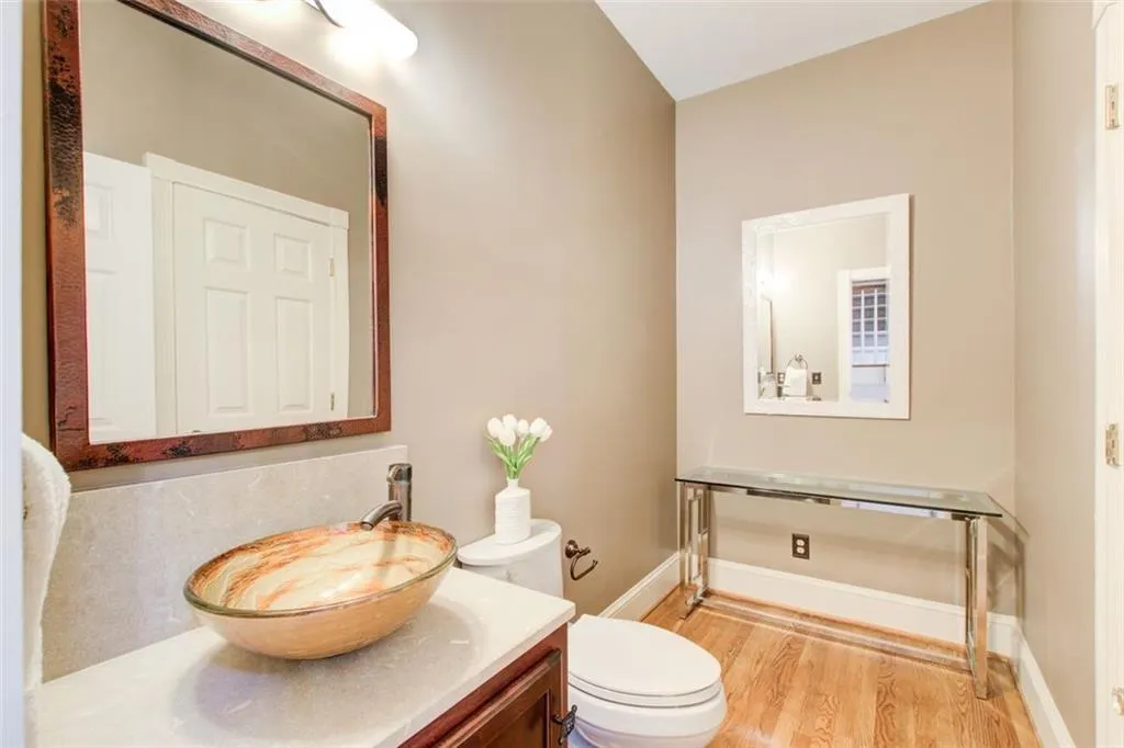1/2 guest bath has room for a stand up shower