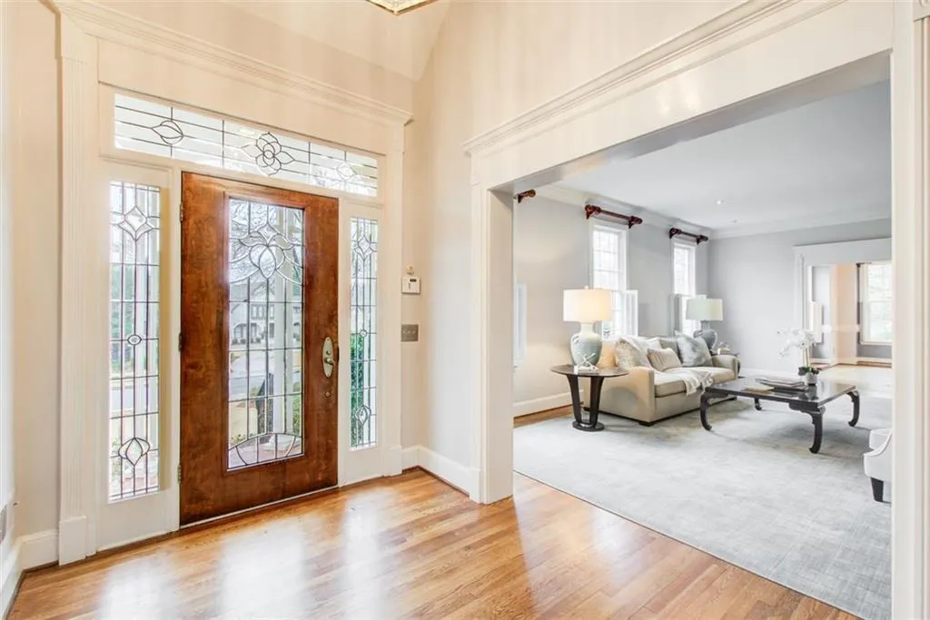 Spacious fireside living room