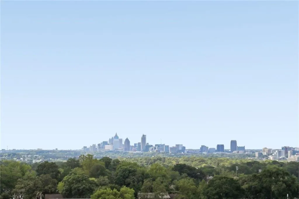 City skyline with expansive tree canopy