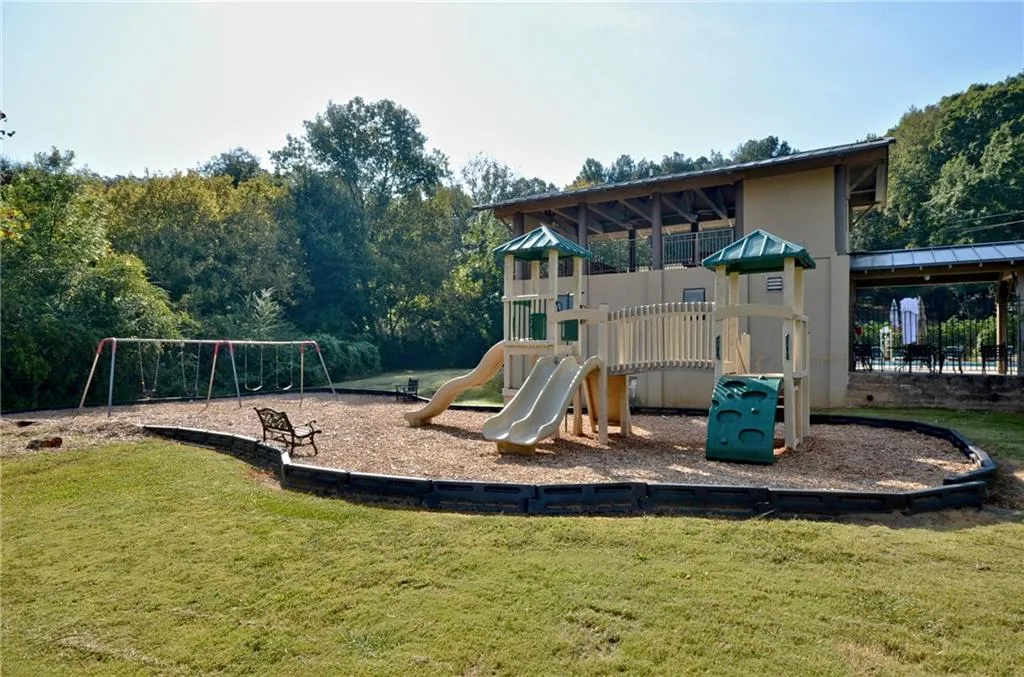 Communal playground with a yard