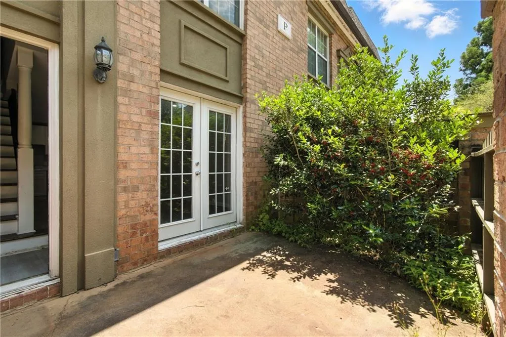 View of patio with french doors