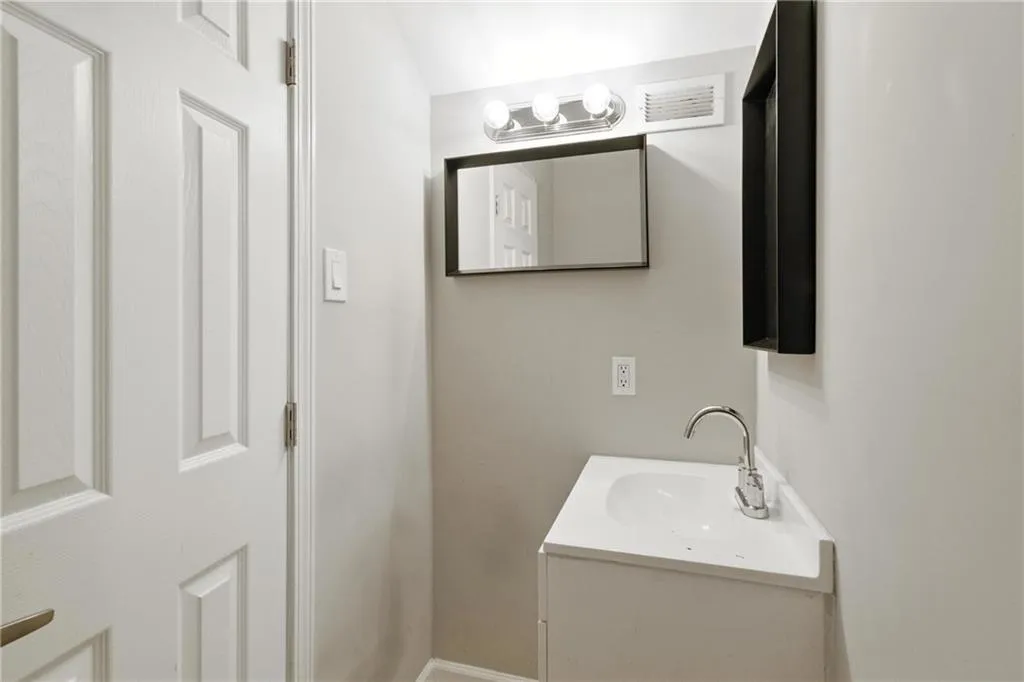 Bathroom featuring vanity