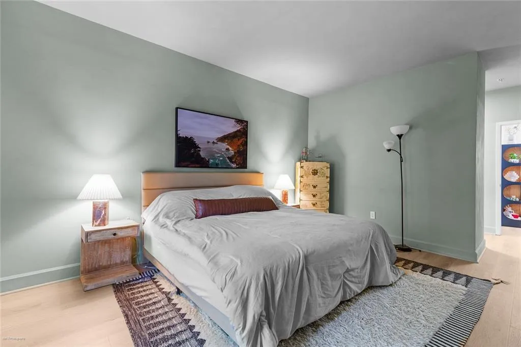 Bedroom featuring wood finished floors