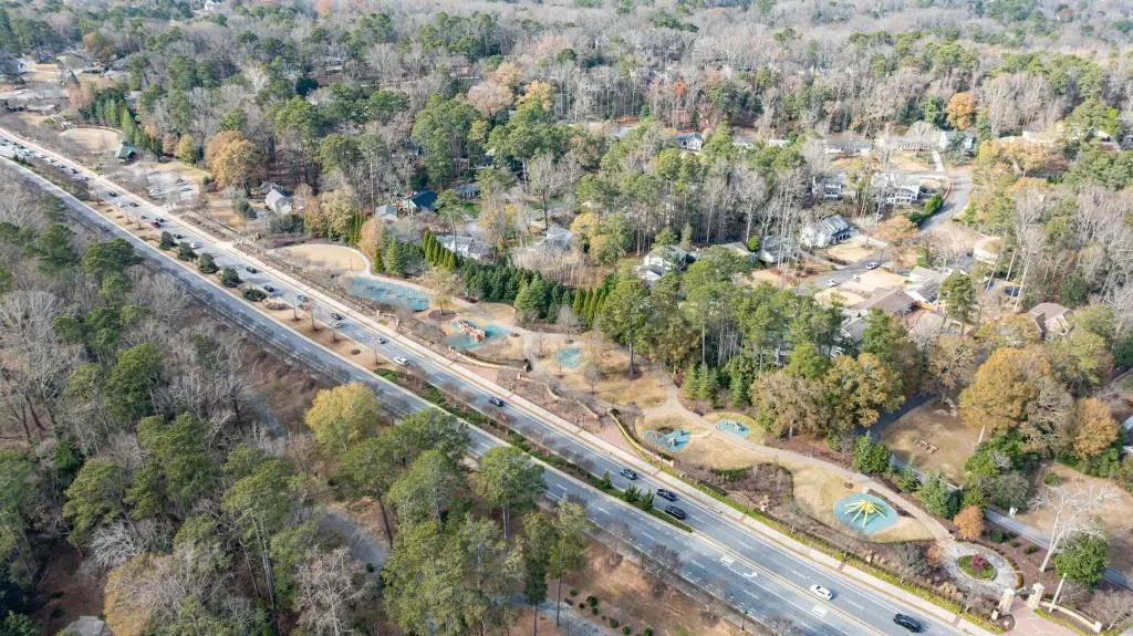 Aerial view of Abernathy Greenway