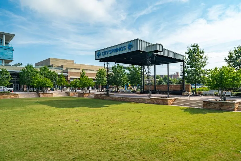 City Springs green space, just minutes away