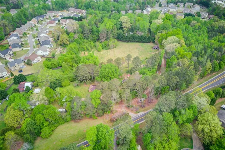 Aerial view of residential area