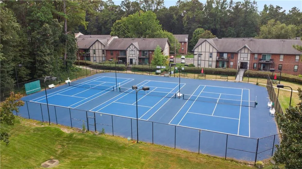View of tennis court