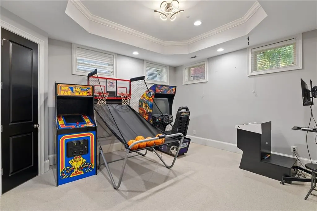Terrace level bedroom - currently used as a game room