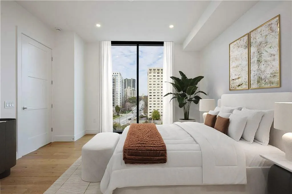 Plenty of space for a king size bed.