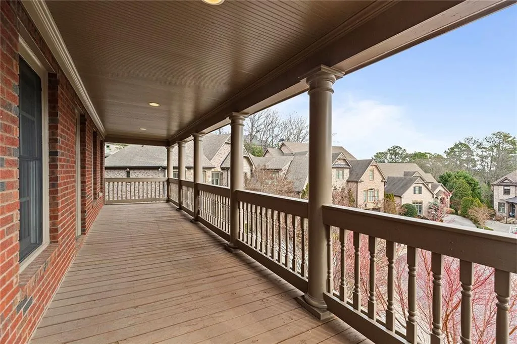 View of top floor front porch