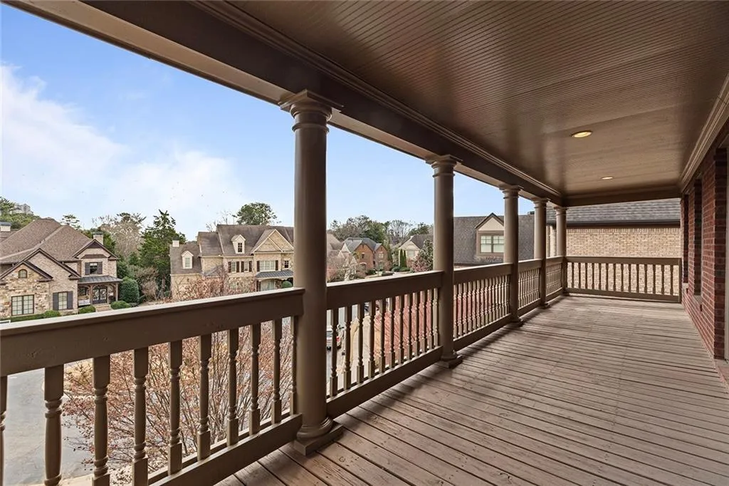View of top floor front porch