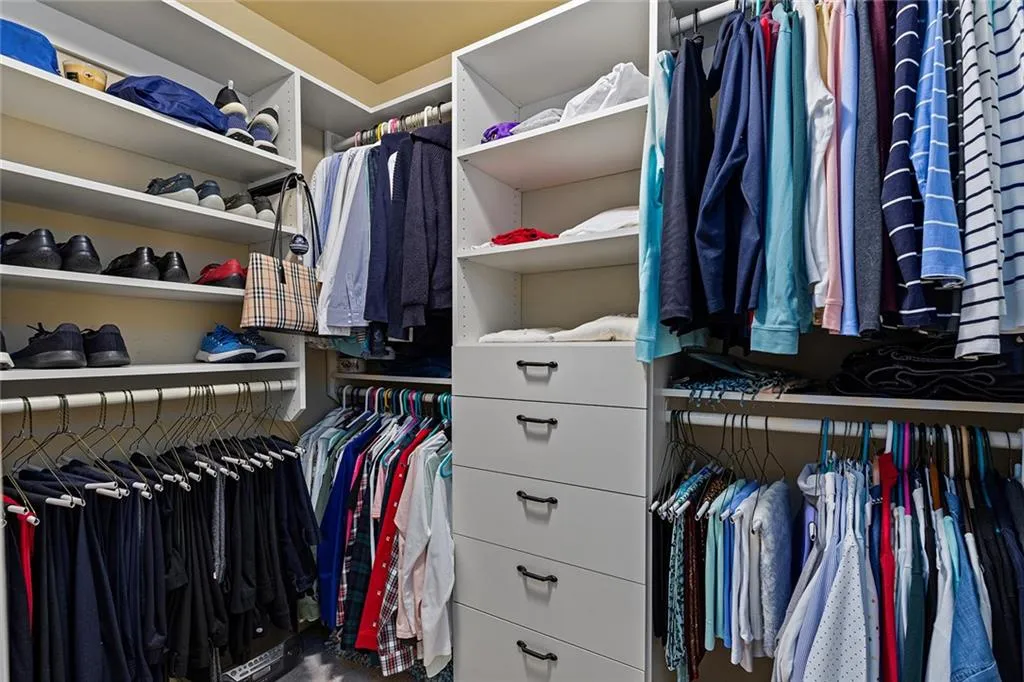 View of walk in closet