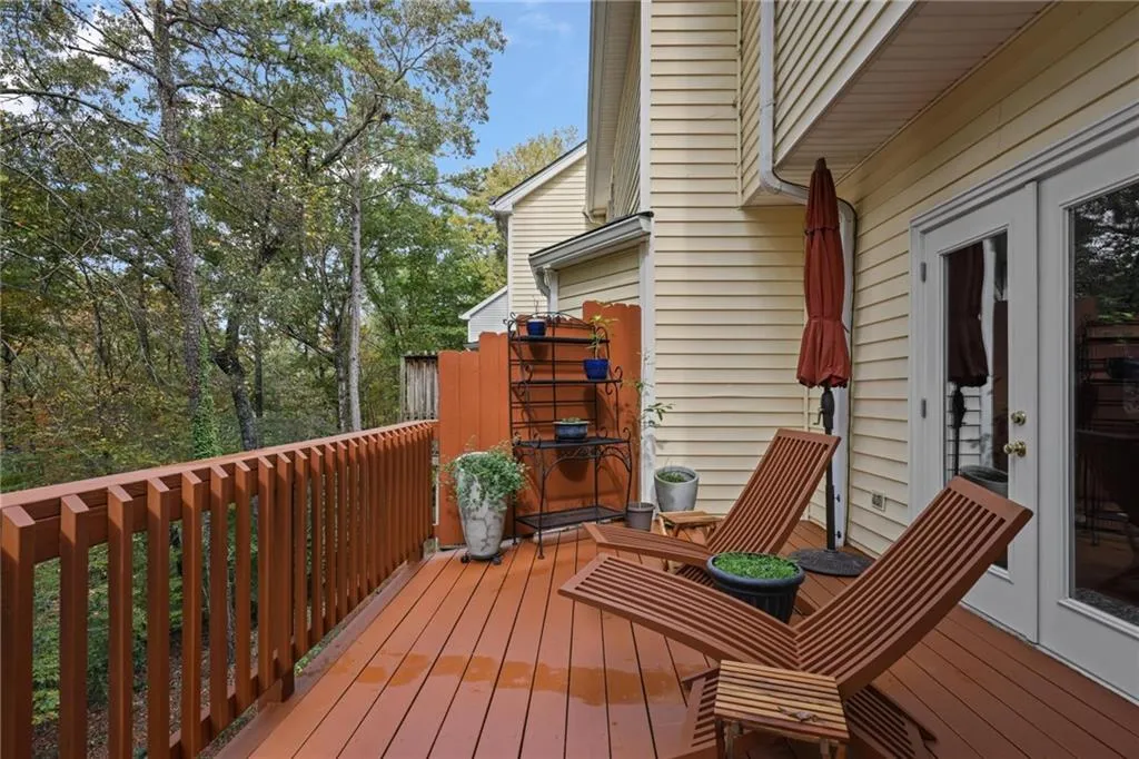 Deck overlooking Nature Preserve