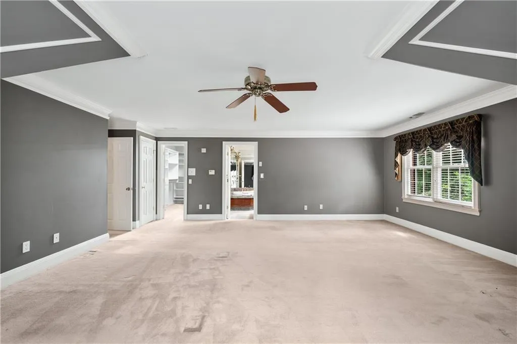 Primary Bedroom with beautiful, custom Architectural detailing