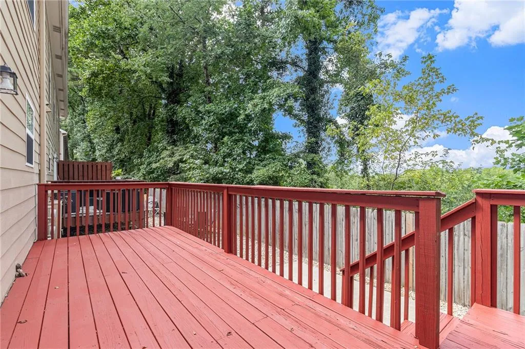 View of wooden deck