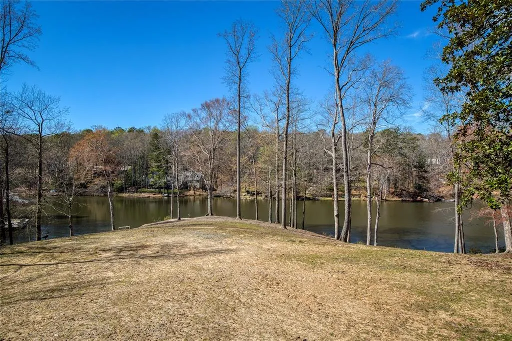 Water view with a forest view