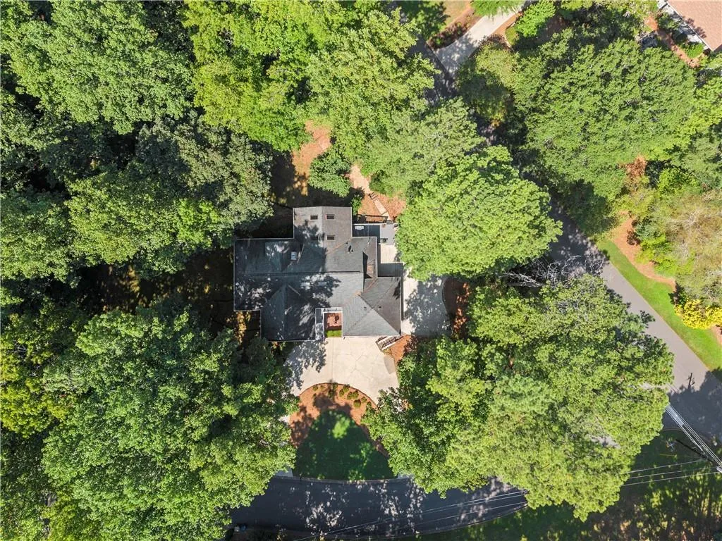 View from above of property