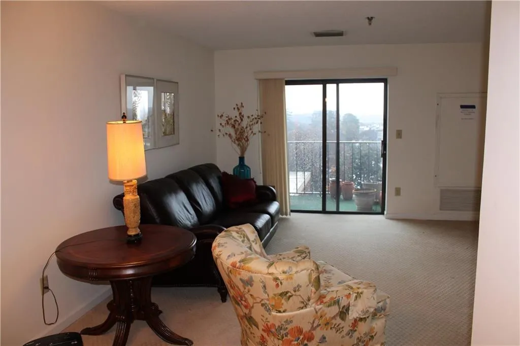View of carpeted living room
