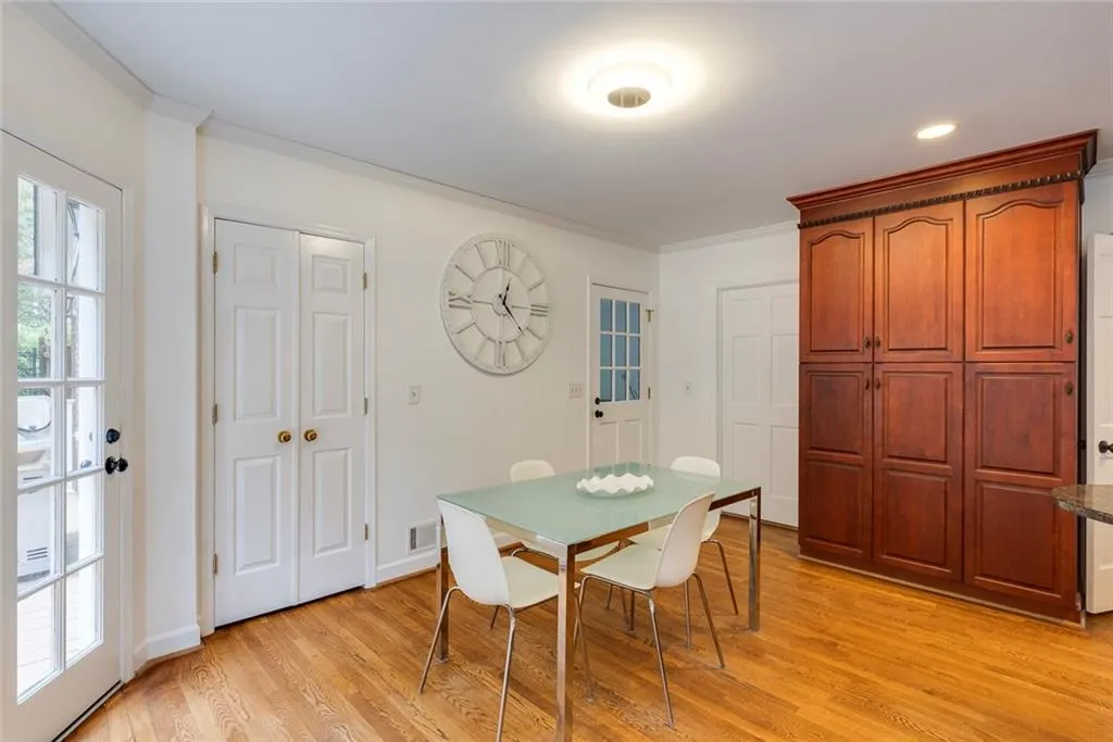 Doors lead to pantry addition