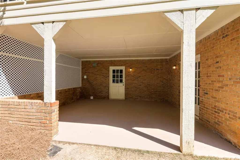 Covered patio off basement