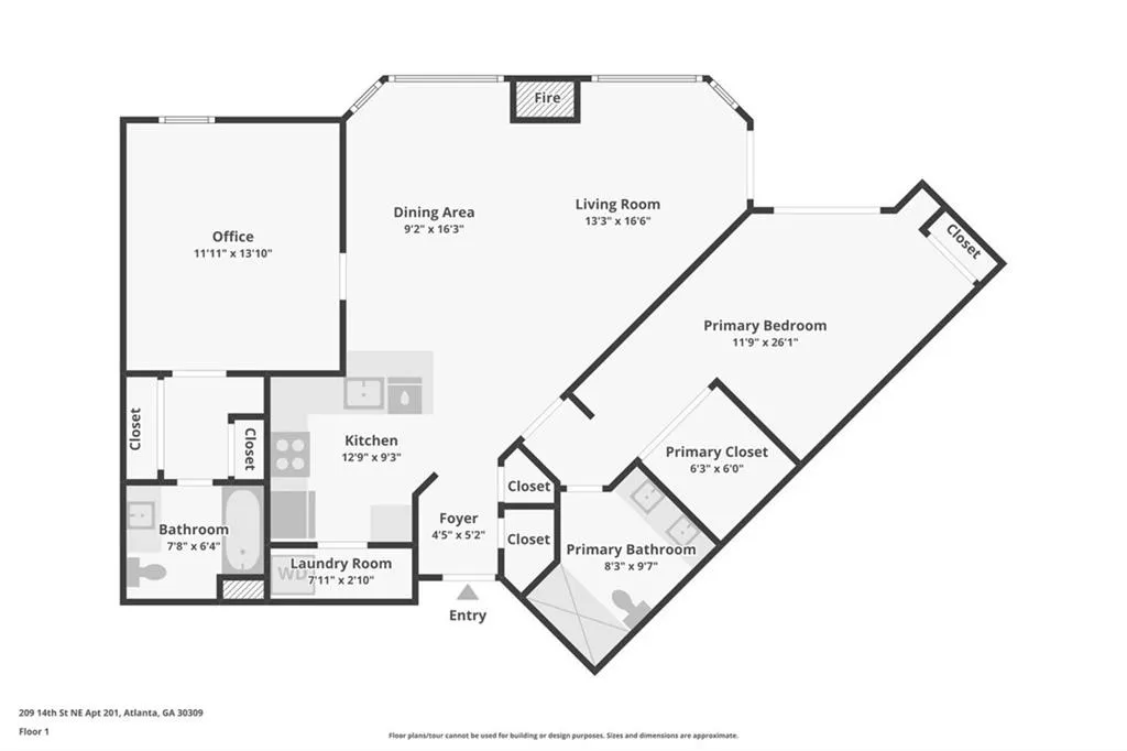 209 14th Street Ne Unit 105, Atlanta, Georgia 30309, 2 Bedrooms Bedrooms, ,2 BathroomsBathrooms,Residential,For Sale,209 14th Street Ne Unit 105,7643704