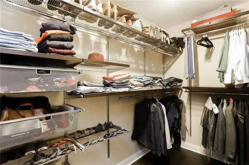 Another view of the custom primary closet