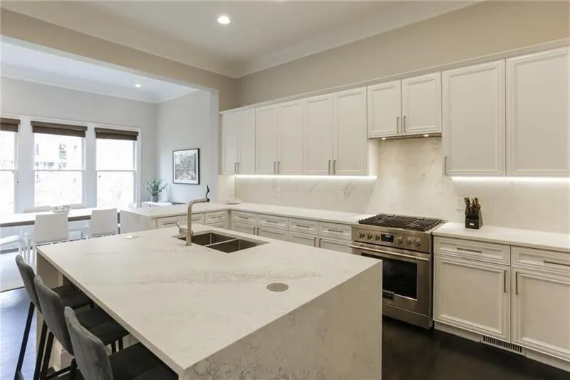 Another view of this gorgeous kitchen showing off the under cabinet lighting for the perfect glow, day or night!
