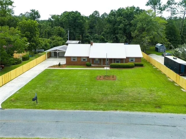 Aerial of Front of House, New Privacy fence