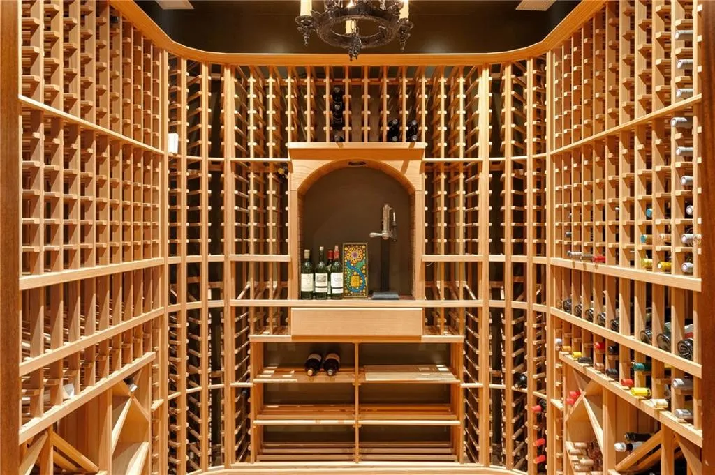 View of wine cellar