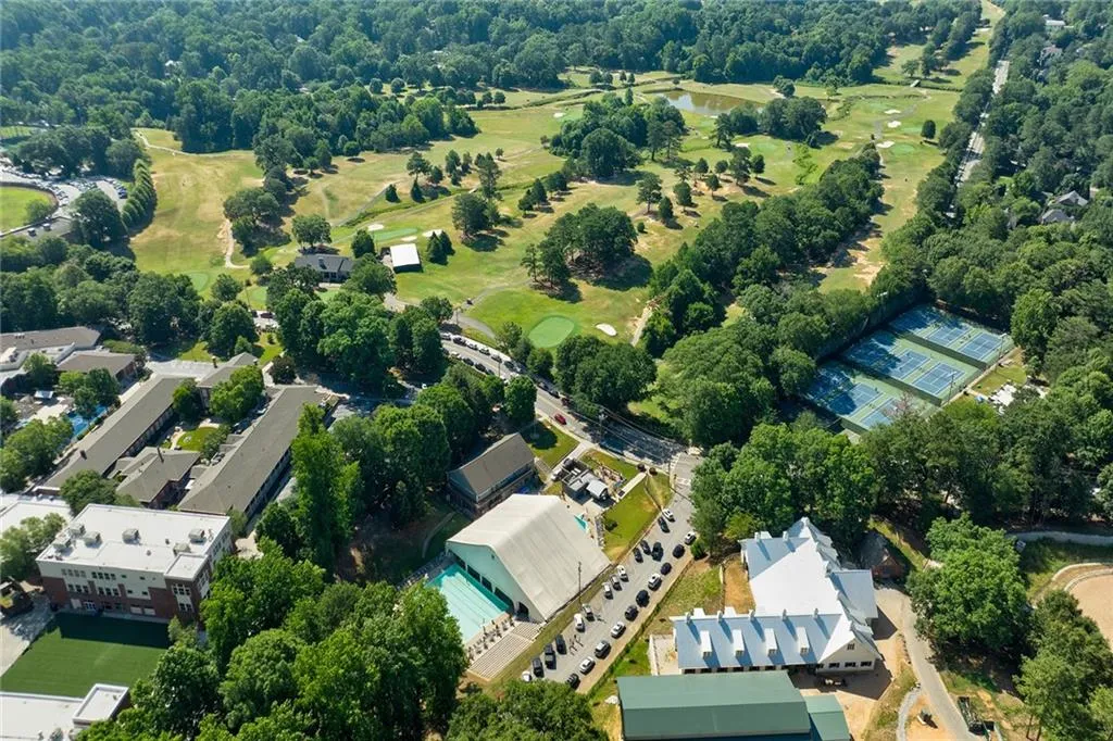 Aerial views of Chastain Park golf course.