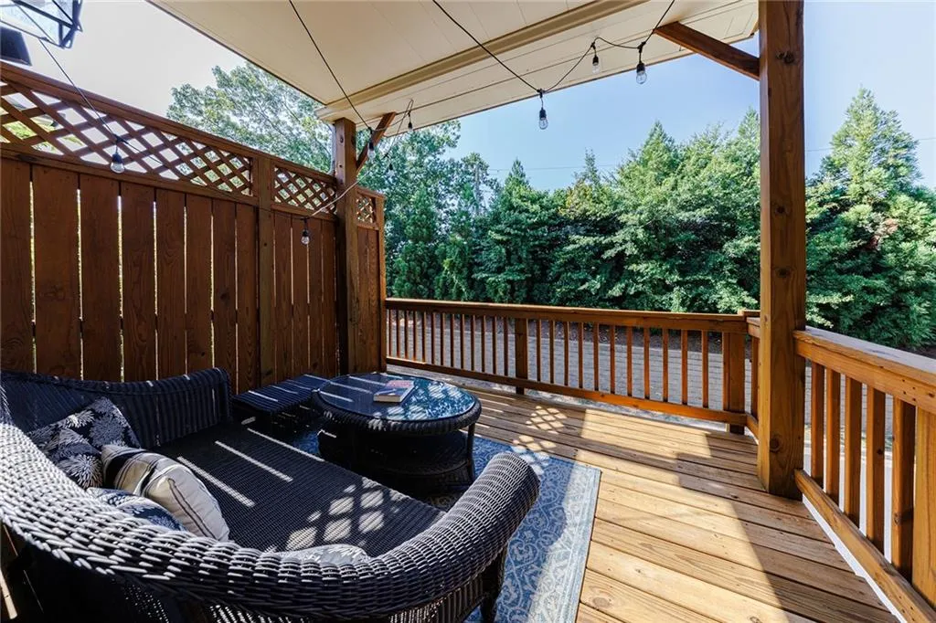 The deck is perfect for enjoying the outdoors