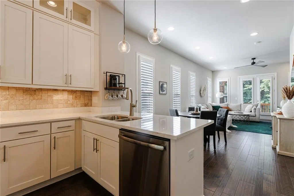 Abundance of natural light flooding the open floorplan.