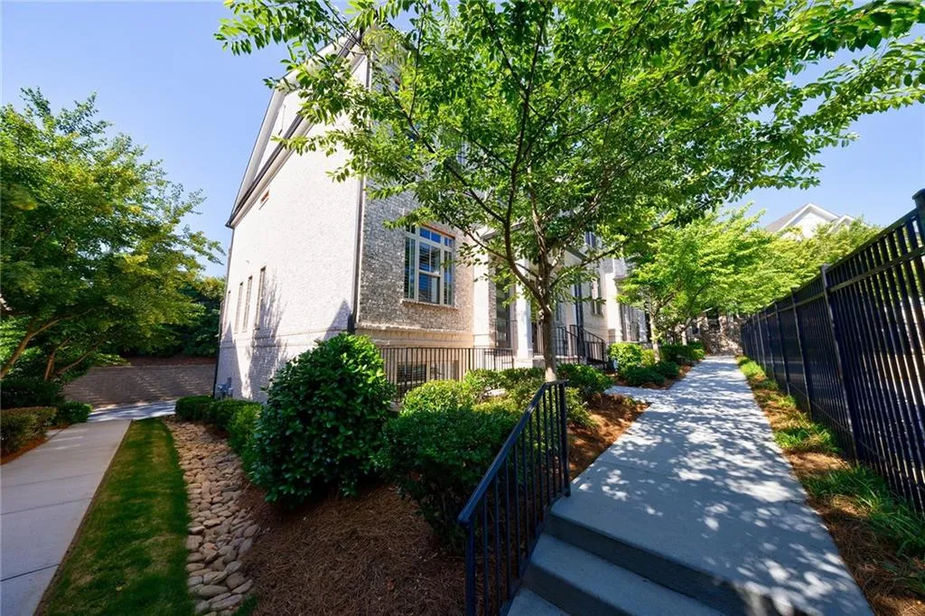 Side view of the townhome